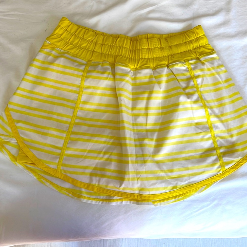 Yellow stripe lululemon skirt size 2